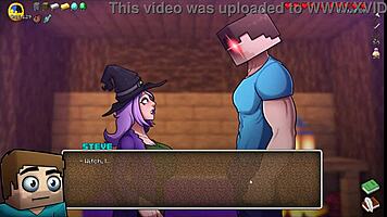 Witch Tests Potion for Giant Cock Growth!