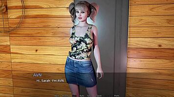 The Gain Trials 01: Blonde BBW's Big Tits Lactate in 3D Game Action