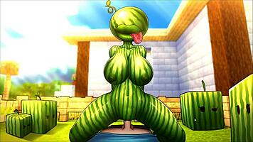 Warden wants Steve's big cock fucking her in yoga pants in Hornycraft parody