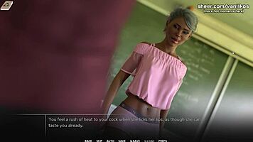 Latina teen 18+ trades blowjob for cash in taboo university game.