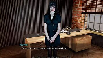 The Gain Trials 01: Blonde BBW's Big Tits Lactate in 3D Game Action