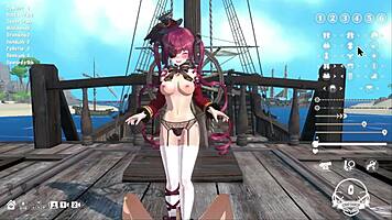 Captain fucks big breasted sailor in 3d