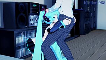 Hatsune Miku And Kagamine Rin Intense Sex Vocaloid Hentai