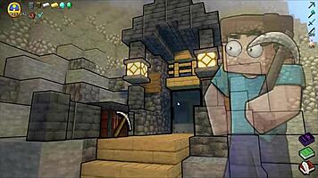 Wanna play Hornycraft? Double creampie in Alex's tight pussy awaits!