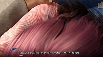 Three Girls Try To Knock John Off His Feet In Homemade Anime Fun