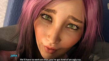 Three Girls Try To Knock John Off His Feet In Homemade Anime Fun