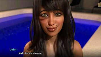 Wvm 144 relaxes by the pool with Cedey.