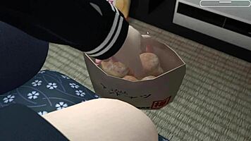 Part 2 - NTR Japanese teen 18+ in passionate threesome with friend