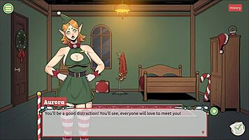 i can't believe this claus secret surprise xmas hentai game with naughty elf and sexy santa wife, it's so hot!