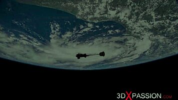 Earth Orbit Sci-Fi Android Plays with Hot Young Blonde