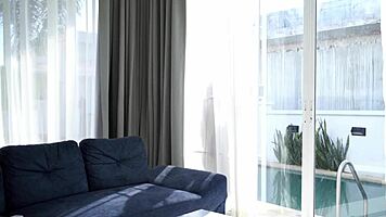 Hey, slave, washing dishes? Eat my cum now, yes sir!