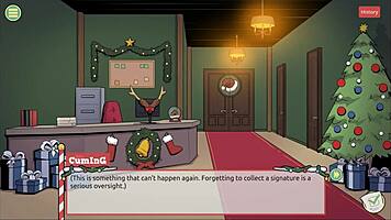 claus secret xmas hentai game ep 3 mrs santa teases with underskirt anal plug in 3d 😈