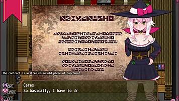 in the hentai game ceres and the contract guild the massage chair makes the petite witch cry with pleasure