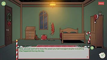 Claus Secret Surprise Xmas Hentai Game Ep 5 Femboy Cum All Over Santa Elf Cute Face