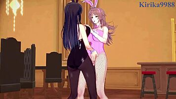 Sagiri, Setsuko, and Excellen in intense lesbian play 😍