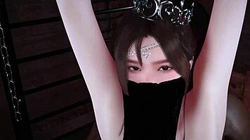 Young Lady Takes Two BBCs in Wild 3D Animation Threesome