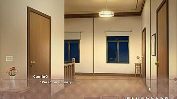 summer clover harem hentai game ep 8 caught half naked with huge boner
