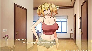 summer clover's sexy boss offers a quickie in the harem game if you're horny