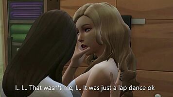 blonde girl pretends innocence in sims 4 3d cartoon