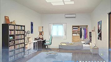 Summer clover dominates with bdsm session and footjob in harem game.