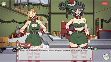 claus secret surprise xmas hentai game ep 2, christmas factory now making sextoy