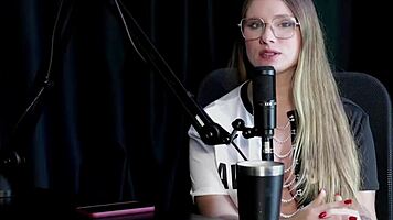 beautiful blonde naty varga turns hot sex videos after modeling with sheer red lingerie