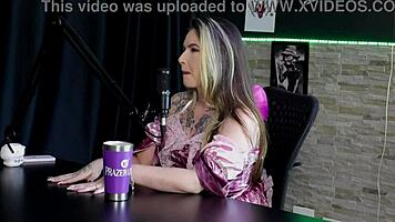 Raphaela Savanah in Sheer Red Halloween Fetish