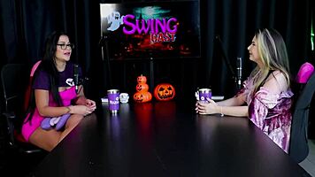 Raphaela Savanah in Sheer Red Halloween Fetish