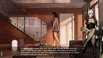 ms denvers plays a sexy porn game as a gamergirl