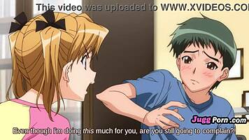 Petite stepsister rubs tight pussy in uncensored hentai action!