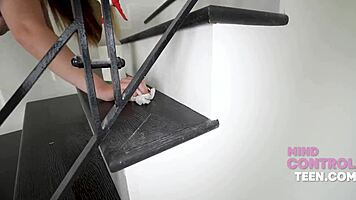 Mind-Controlled Teen 18+ Maid Bent Over for Doggy in California Fantasy