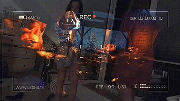 hot halloween party with teen girls flashing thongs, panties, and naked bodies