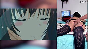 Wow, that exotic babe's big ass and cum on tits are so hot! 😍