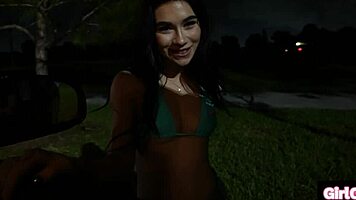 Man, this hitchhiking slut just thanked my fat cock with a wild ride and facial!