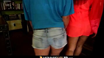 Petite Brunette Teen Muff Dives Milf