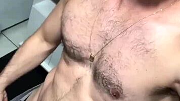 Brazilian Casting: Muscular Guy with Monster Cock Jerking Off Solo