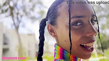 Petite latina loves sucking and ahegao sex, she says passionately