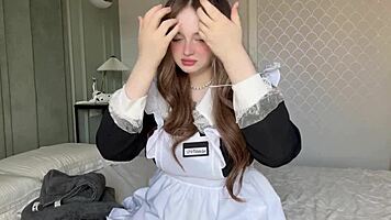 Petite tattooed Canadian teen poses in lingerie