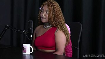 black duquesa swings with tifany rocha in sheer red, lesbian bdsm compilation featuring bisexual glamour and teen 18+ beauties 😈🔥