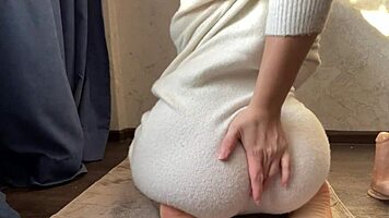 Enjoy christmas anal play with dildo leading to intense orgasm