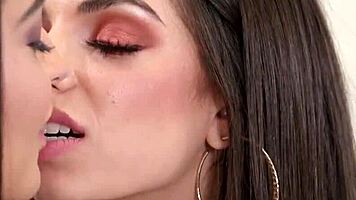 straight babe licks bff's pussy after porn 😏