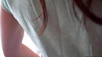 Dagfs - horny redhead girlfriend teases with solo fingering
