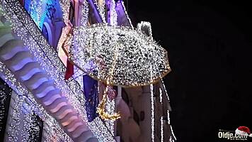 Santa Rides Naughty Redhead Teen's Tight Pussy in Cowgirl Position for Christmas