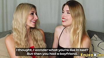 tory sweet and freya mayer play with dual dildos in a hot lesbian scene
