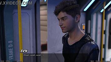 stranded in space with ebony milf for first kiss