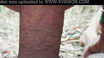 no puedo creer que esta tía desi madrastra me dio sexo caliente en los campos