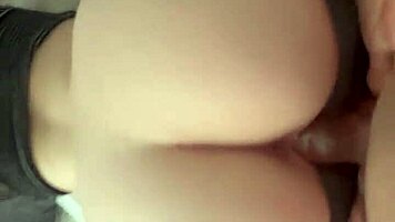 Baby Aurica bends over for huge cock in POV doggy!