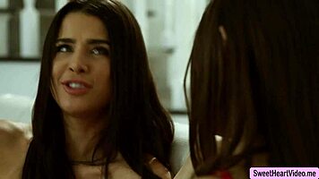 Teen brunette gets licked and facesitted by cute bestfriend in lesbian fun