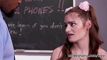 yep, hairy teen student takes on black teacher’s huge cock! 😳