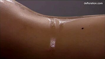 Hey babe, feel this hot massage I’m giving to virgin Jennifer Lorentz.
